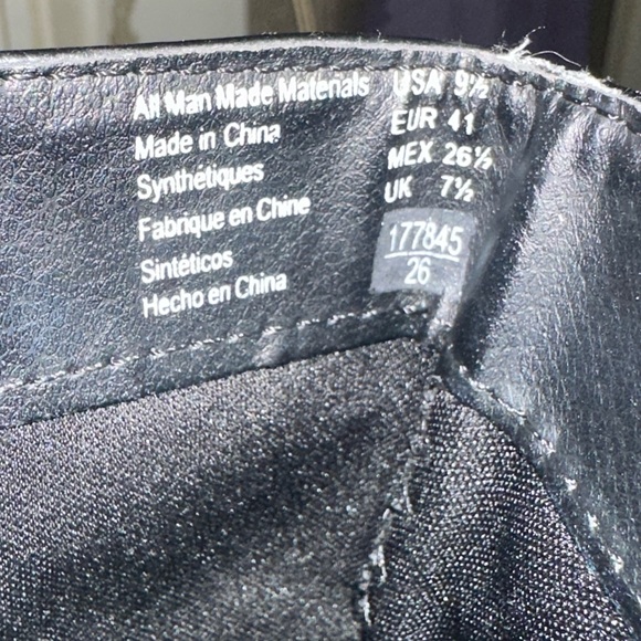 American Eagle Maisie Faux Leather Black Knee High Riding Boots Women’s Size 9.5 - Picture 5 of 6